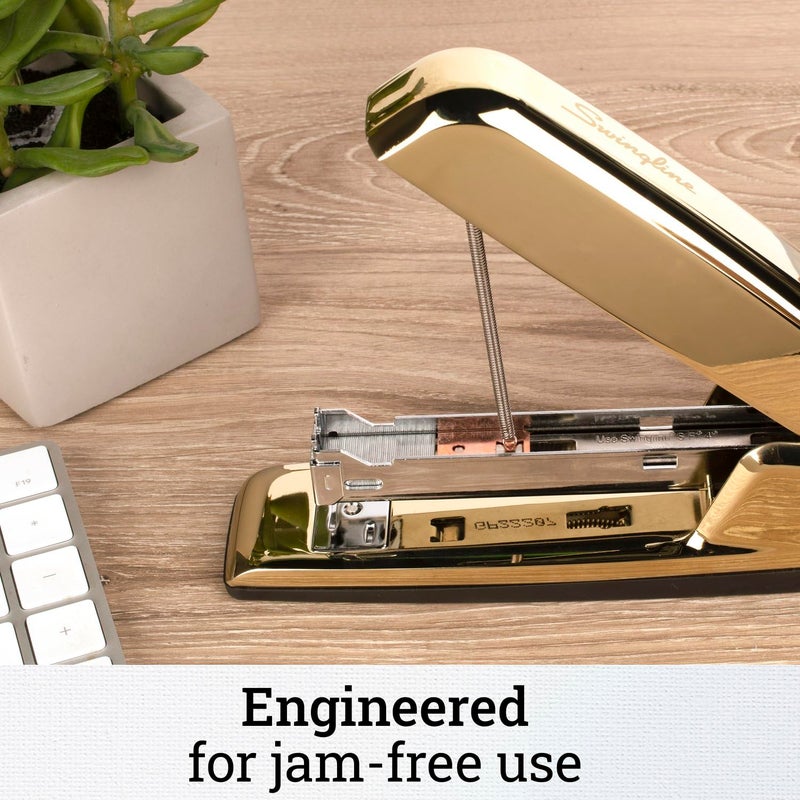 Swingline Stapler  30 Sheet Capacity  747 Business Stapler  Jam Free  Metal  Gold Chrome (74721) - Image 3